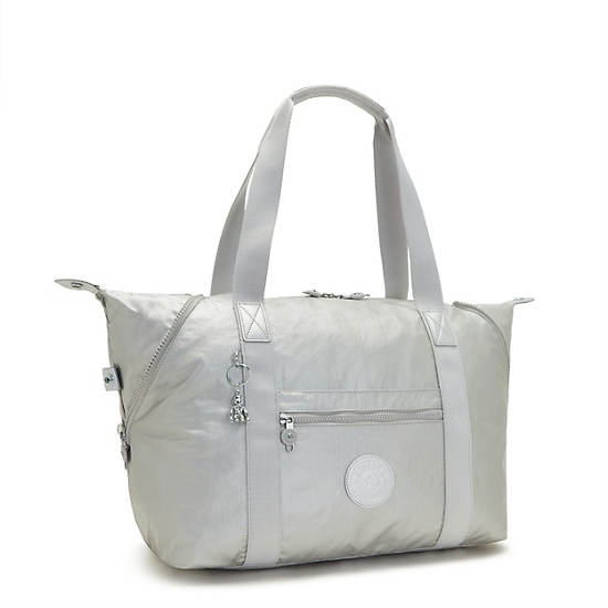 Kipling Art Medium Metallic Toteväska Silver | SE 1759UZ